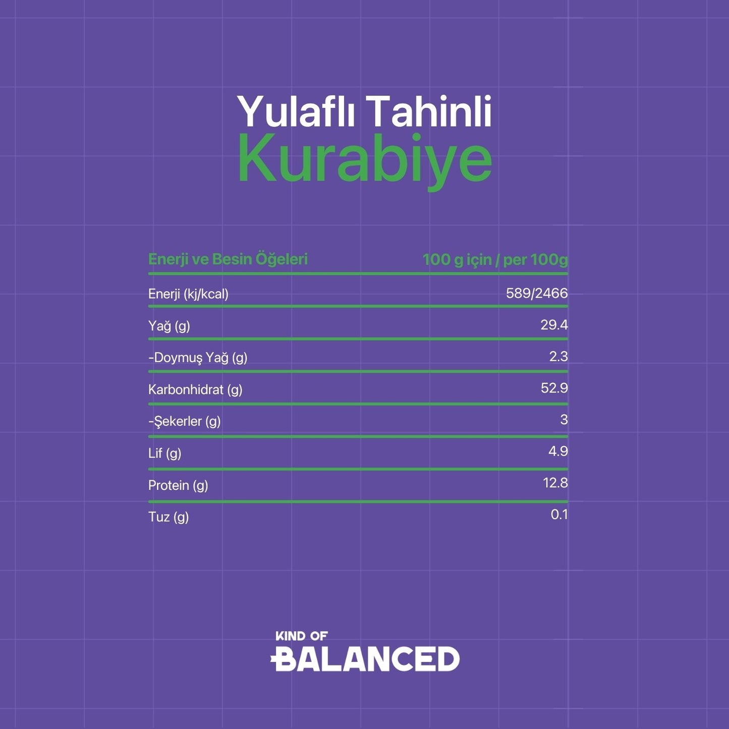 Glütensiz Yulaflı Tahinli Kurabiye 50 Gr