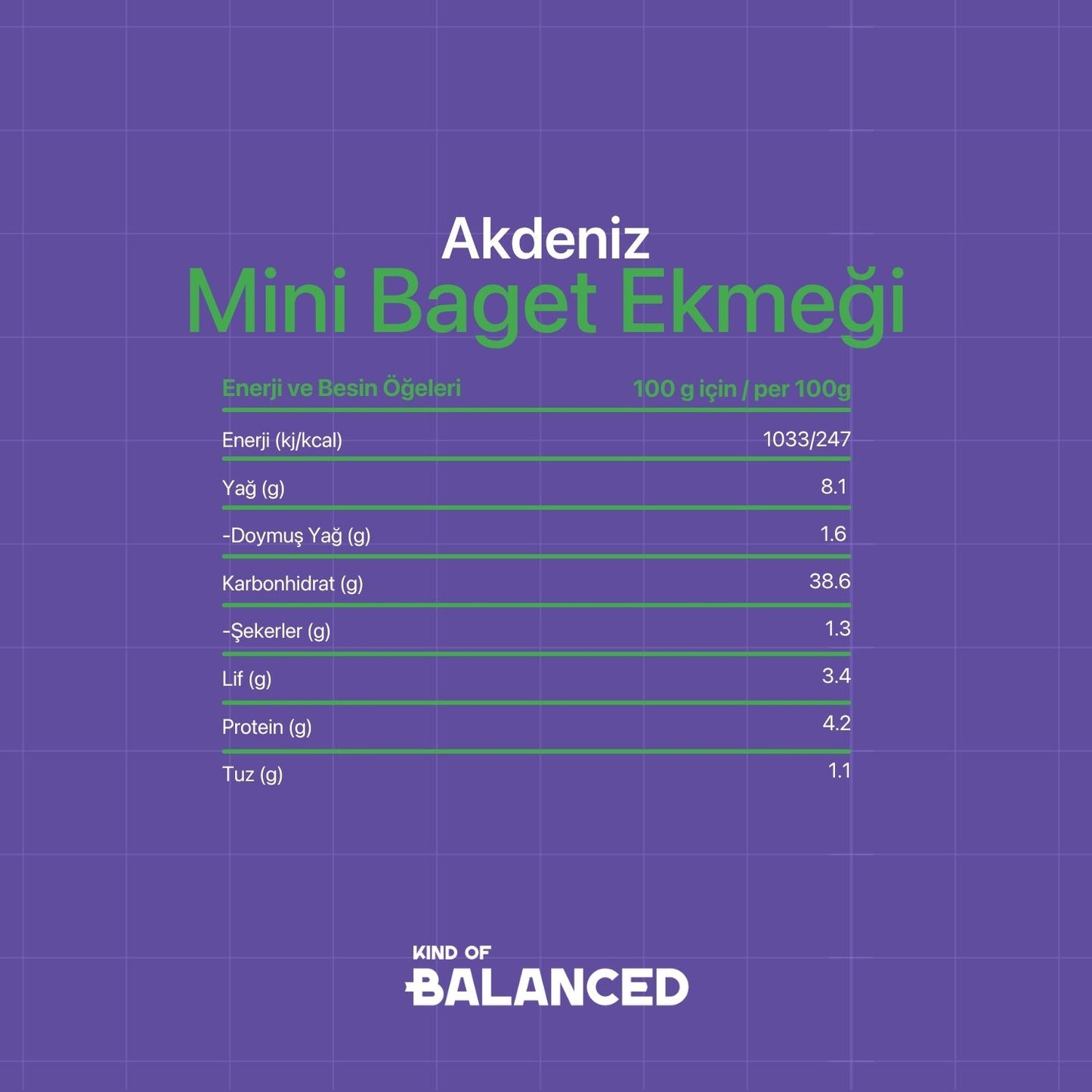 Glütensiz Akdeniz Mini Baget Ekmeği 5 Adet x 60 Gr