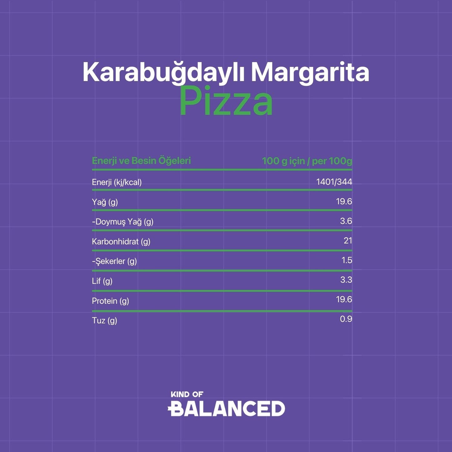 Glütensiz Karabuğdaylı Margarita Pizza 370 Gr