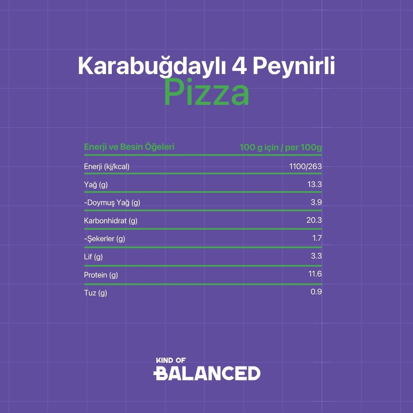 Glütensiz Karabuğdaylı 4 Peynirli Pizza 370 Gr