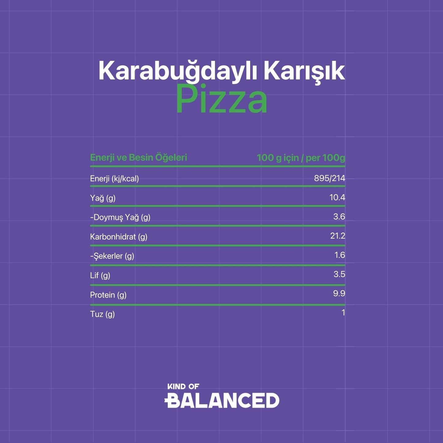 Glütensiz Karabuğdaylı Karışık Pizza 370 Gr