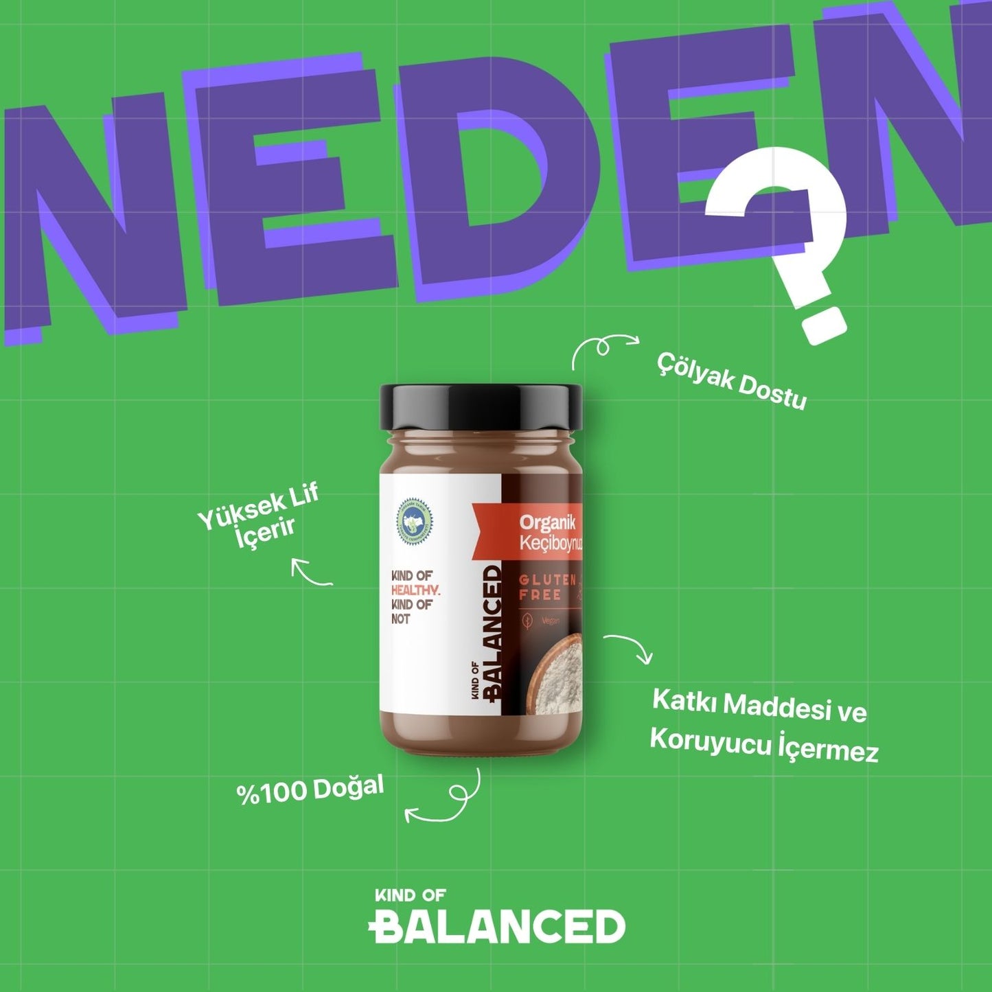 Organik Keçiboynuzu Unu 250 Gr (Organik Sertifikalı)