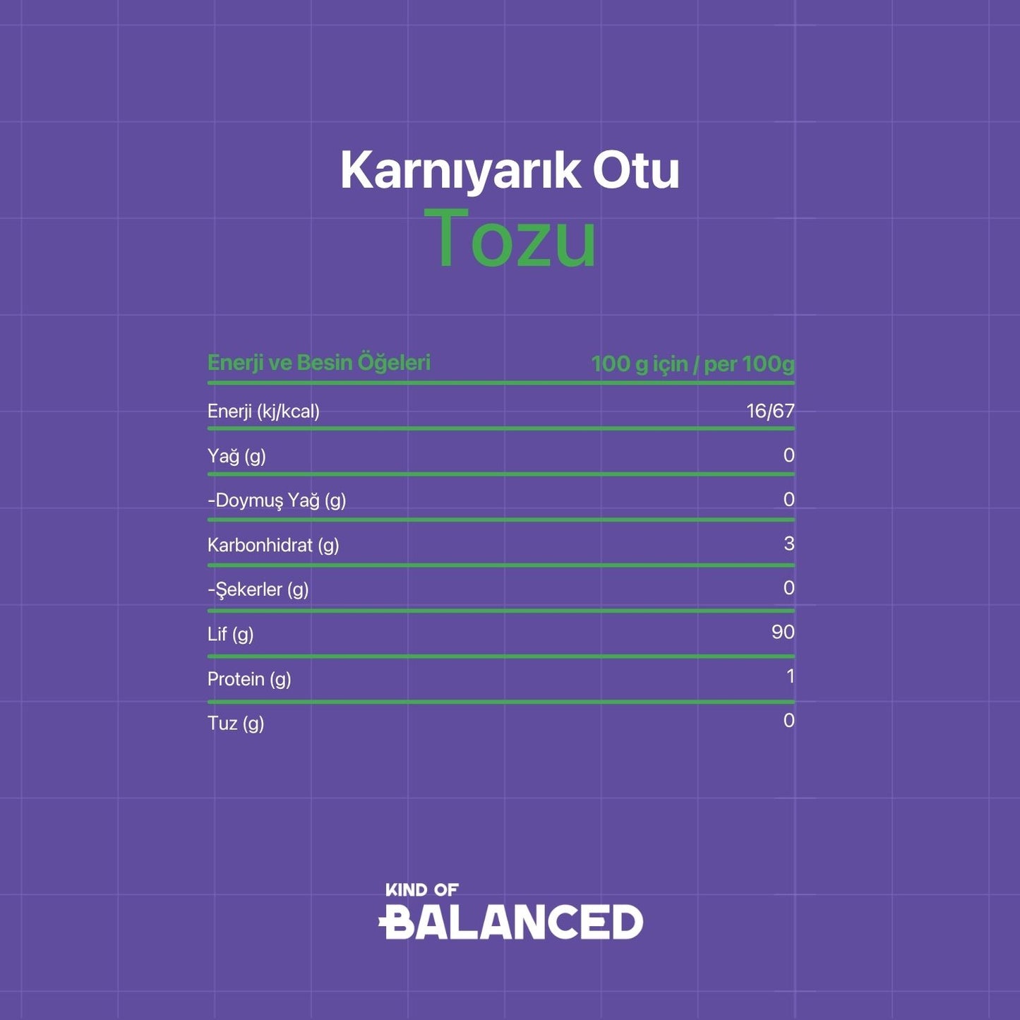 Karnıyarık Otu Tozu 200 Gr