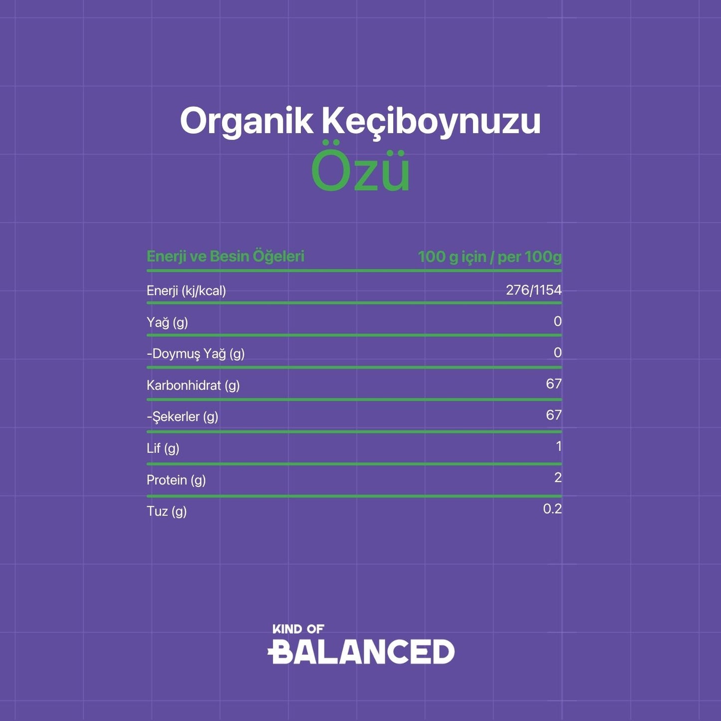Organik Keçiboynuzu Özü 400 Gr (Organik Sertifikalı)