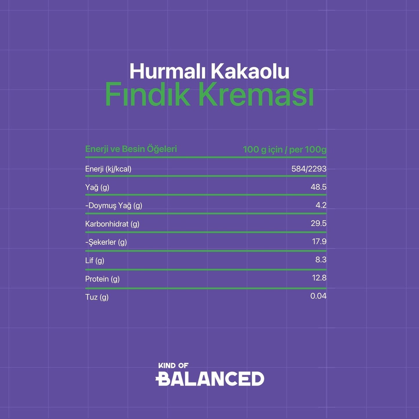 Hurmalı Kakaolu Fındık Kreması (Şekersiz, Katkısız) 200 Gr