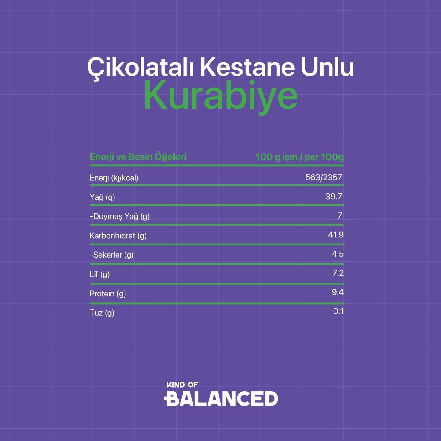 Glütensiz Çikolatalı Kestane Unlu Kurabiye 50 Gr