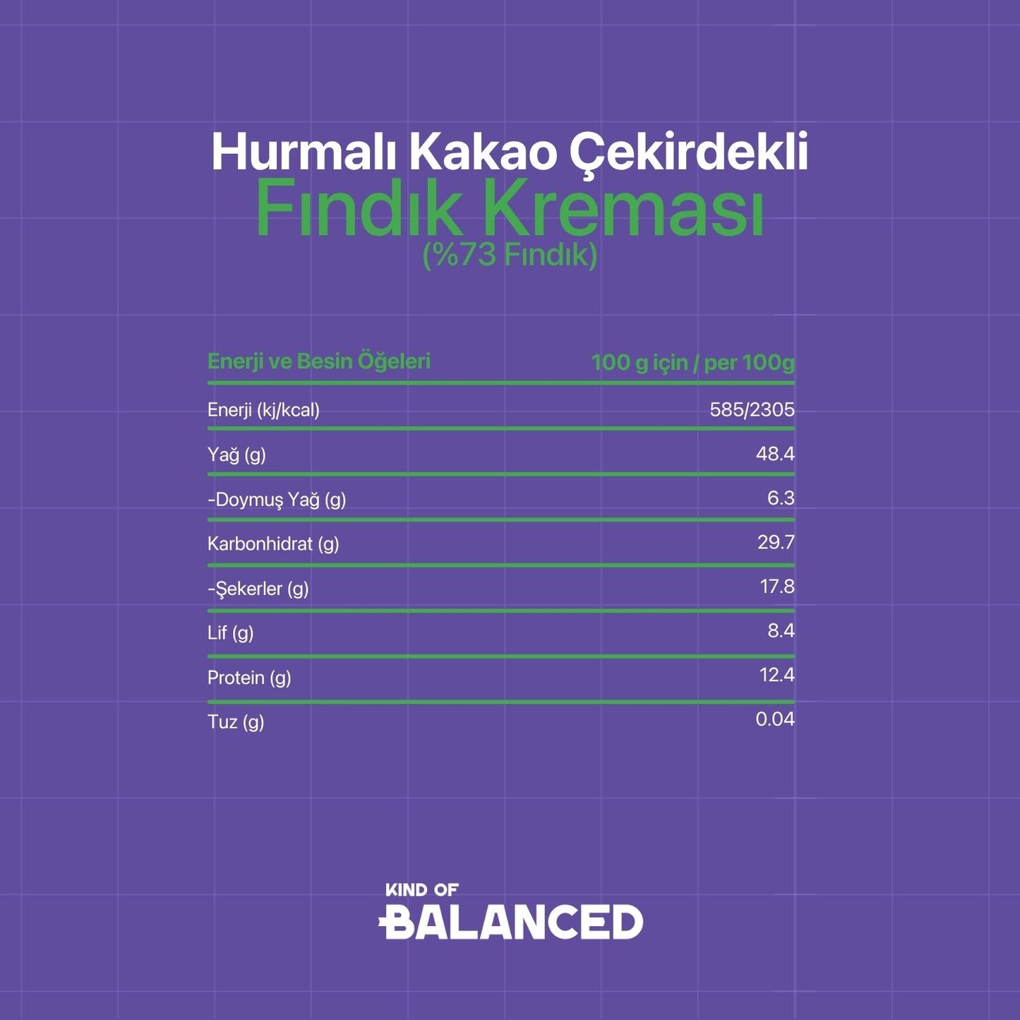 Hurmalı Kakao Çekirdekli Fındık Kreması %73 Fındık (Şekersiz, Katkısız) 200 Gr