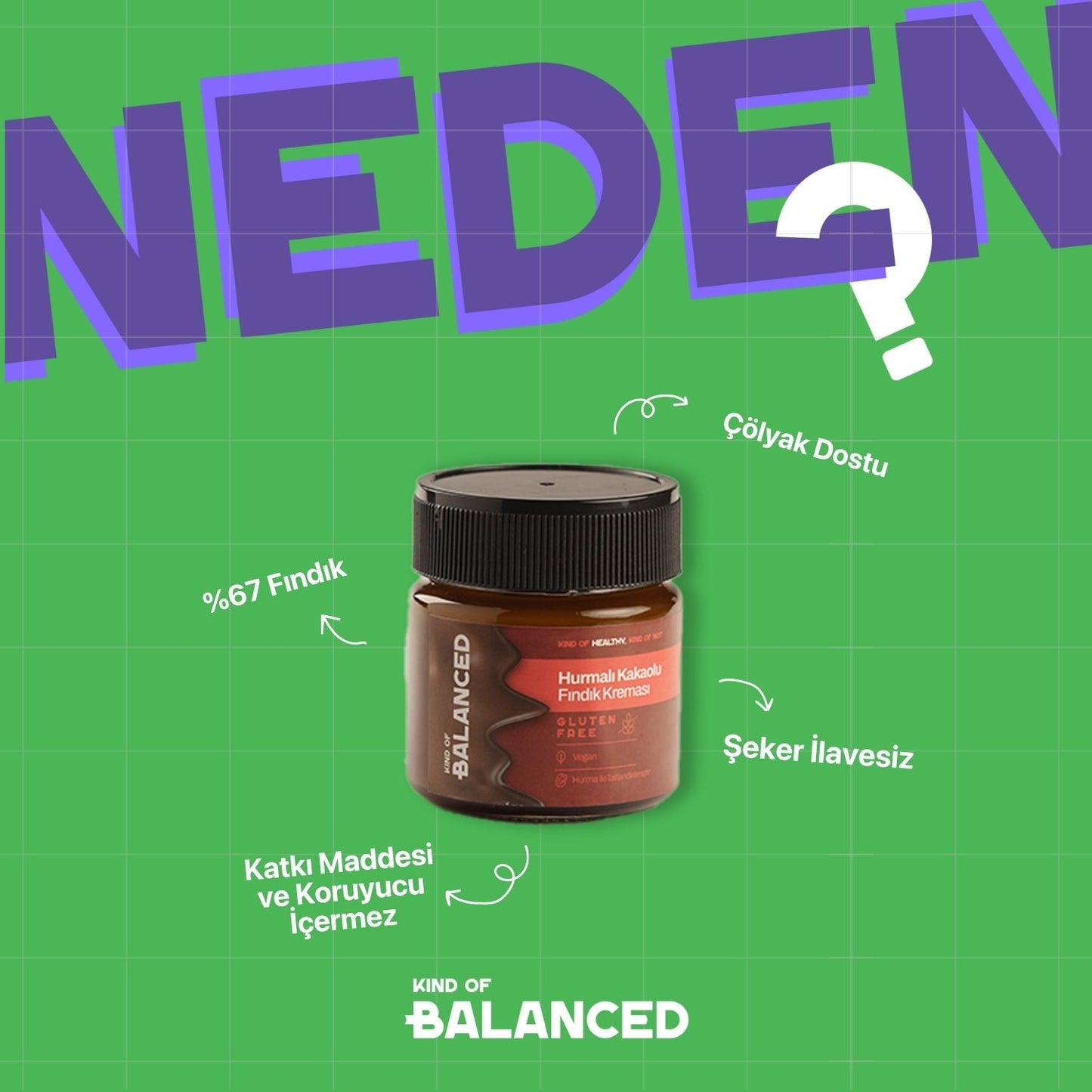 Hurmalı Kakaolu Fındık Kreması (Şekersiz, Katkısız) 200 Gr