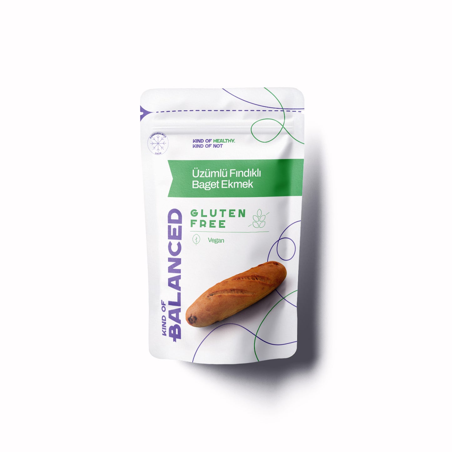 Glütensiz Üzümlü Fındıklı Baget Ekmek 2 Adet x 150 Gr