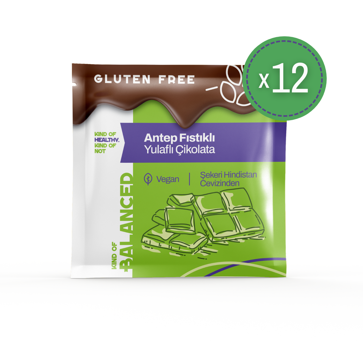 Antep Fıstıklı Yulaflı Çikolata 40 Gr