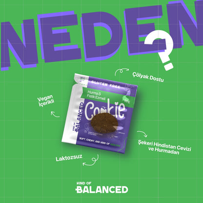 Glütensiz Hurma & Fıstık Ezmeli Cookie 60 Gr