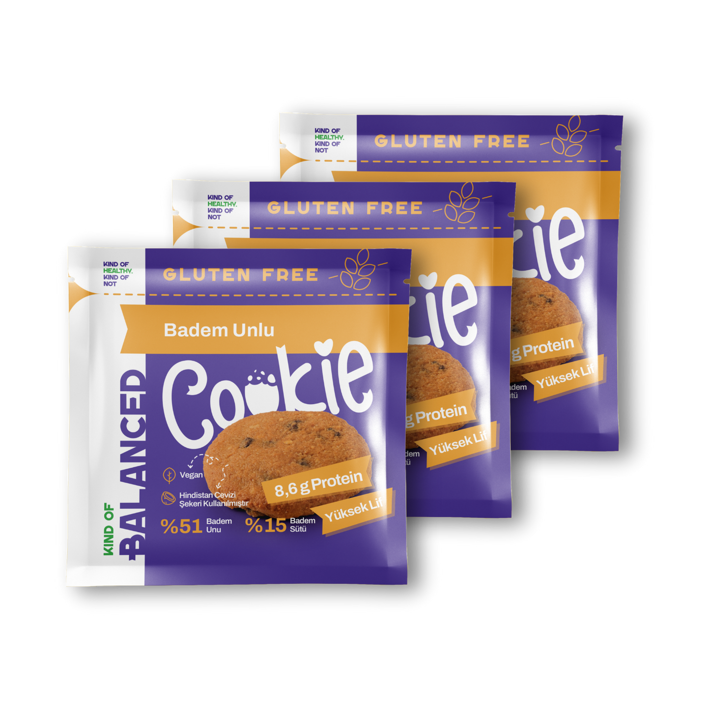 Glütensiz Badem Unlu Proteinli Cookie 60 Gr