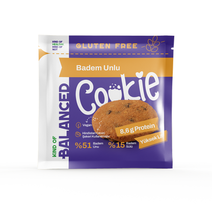 Glütensiz Badem Unlu Proteinli Cookie 60 Gr