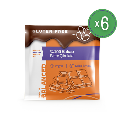 %100 Kakao Şekersiz Bitter Çikolata 40 Gr
