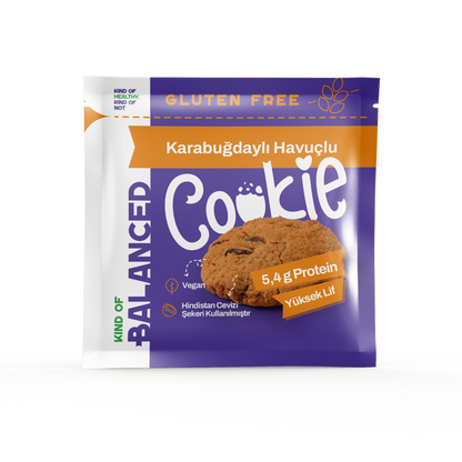 Glütensiz Karabuğdaylı Havuçlu Proteinli Cookie 60 Gr