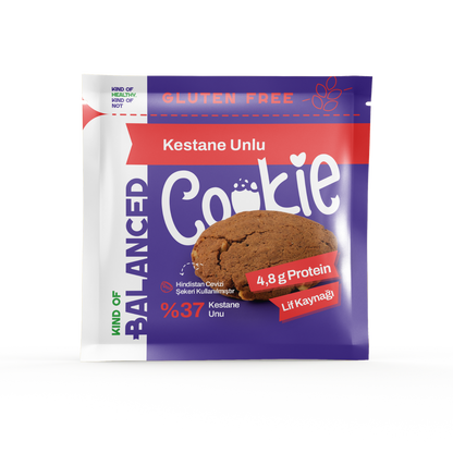 Glütensiz Kestane Unlu Proteinli Cookie 60 Gr
