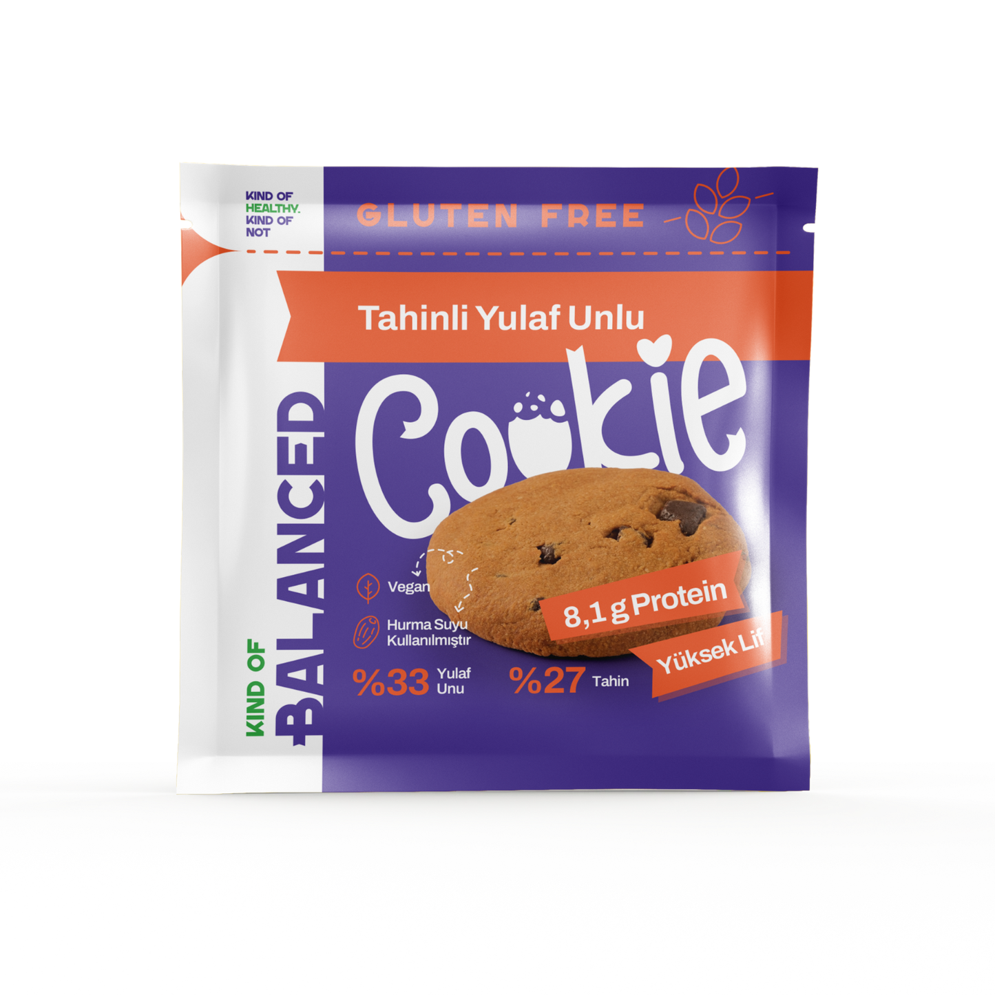 Glütensiz Tahinli Yulaf Unlu Proteinli Cookie 60 Gr