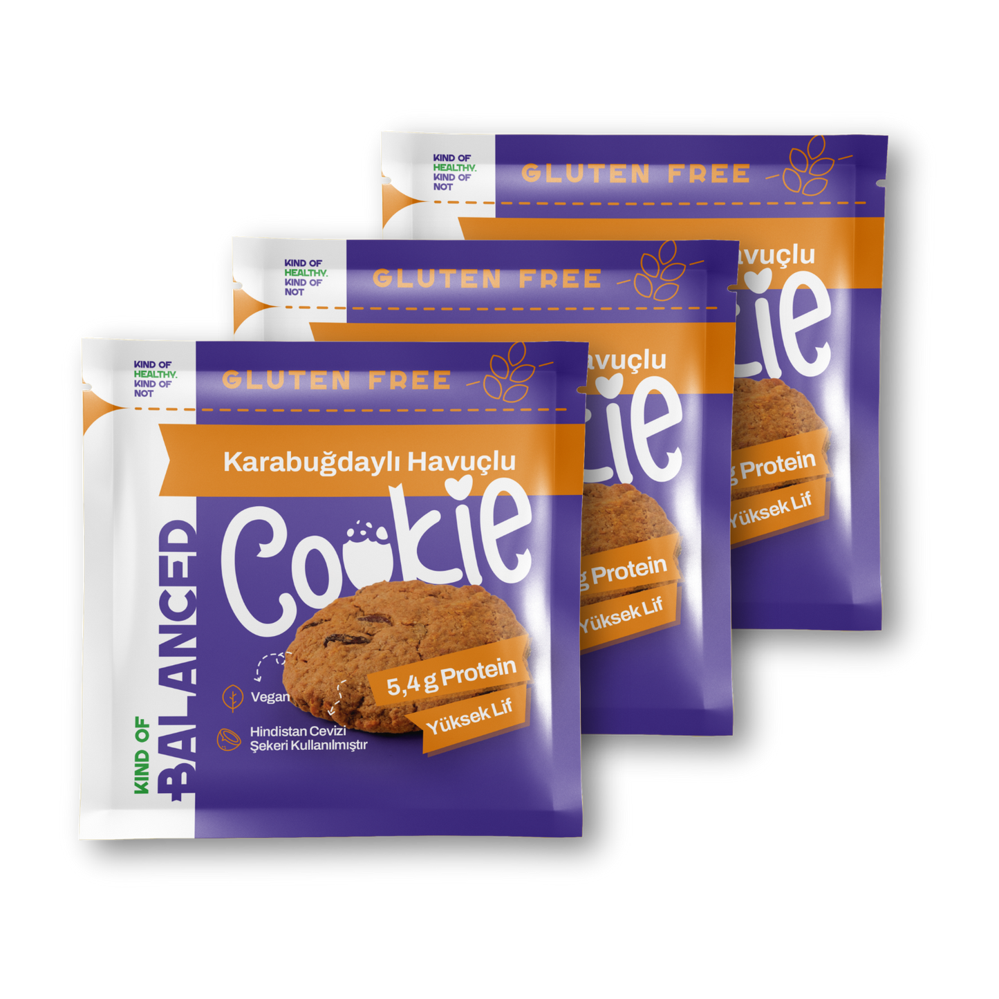Glütensiz Karabuğdaylı Havuçlu Proteinli Cookie 60 Gr