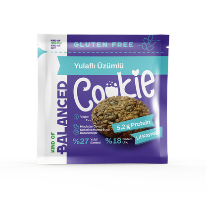Glütensiz Yulaflı Üzümlü Proteinli Cookie 60 gr