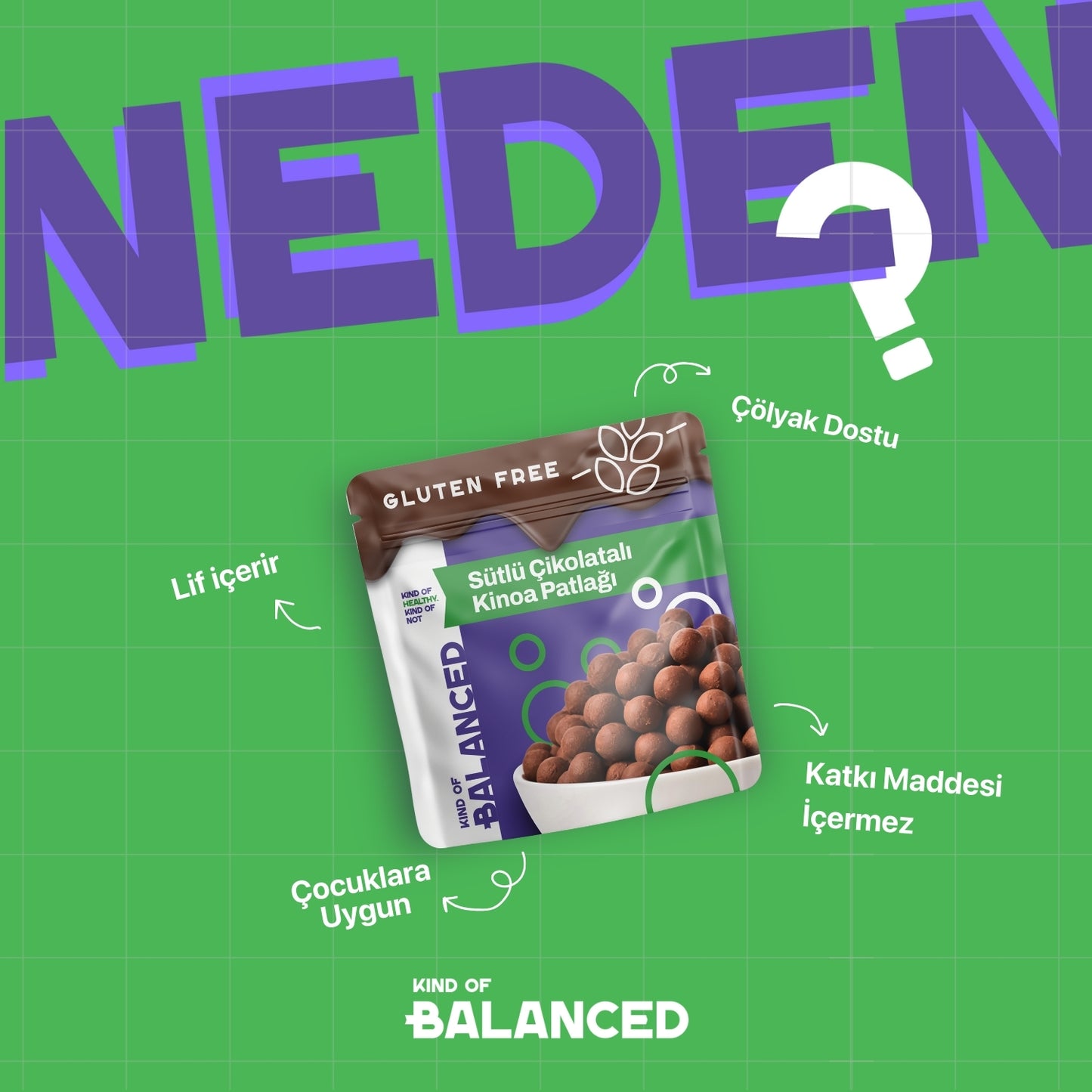 Sütlü Çikolata Kaplı Kinoa Patlağı 50 Gr