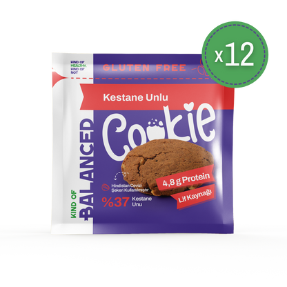 Glütensiz Kestane Unlu Proteinli Cookie 60 Gr