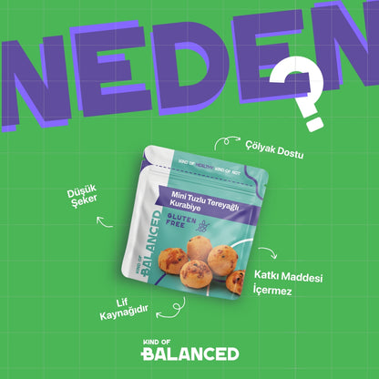 Glütensiz Mini Tuzlu Tereyağlı Kurabiye 50 Gr