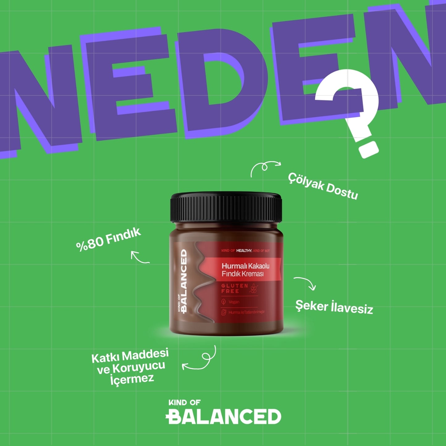 Hurmalı Kakaolu Fındık Kreması (Şekersiz, Katkısız) 200 Gr