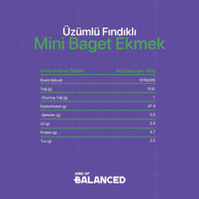 Glütensiz Üzümlü Fındıklı Mini Baget Ekmek 5 Adet x 60 Gr