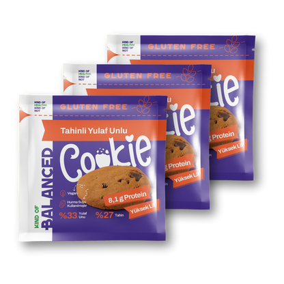 Glütensiz Tahinli Yulaf Unlu Proteinli Cookie 60 Gr