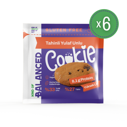 Glütensiz Tahinli Yulaf Unlu Proteinli Cookie 60 Gr