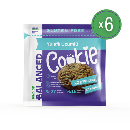 Glütensiz Yulaflı Üzümlü Proteinli Cookie 60 gr
