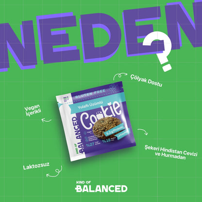 Glütensiz Yulaflı Üzümlü Proteinli Cookie 60 gr