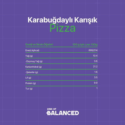 Glütensiz Karabuğdaylı Karışık Pizza 370 Gr