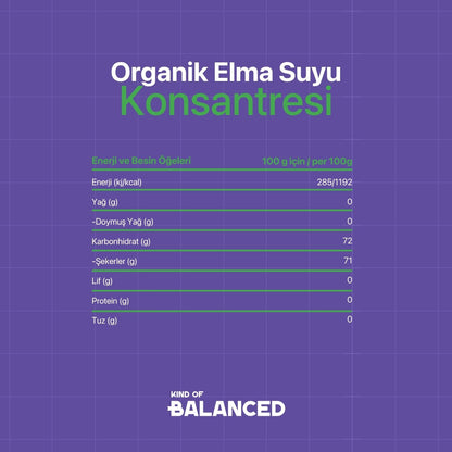 Organik Elma Suyu Konsantresi 340 Gr (Organik Sertifikalı)