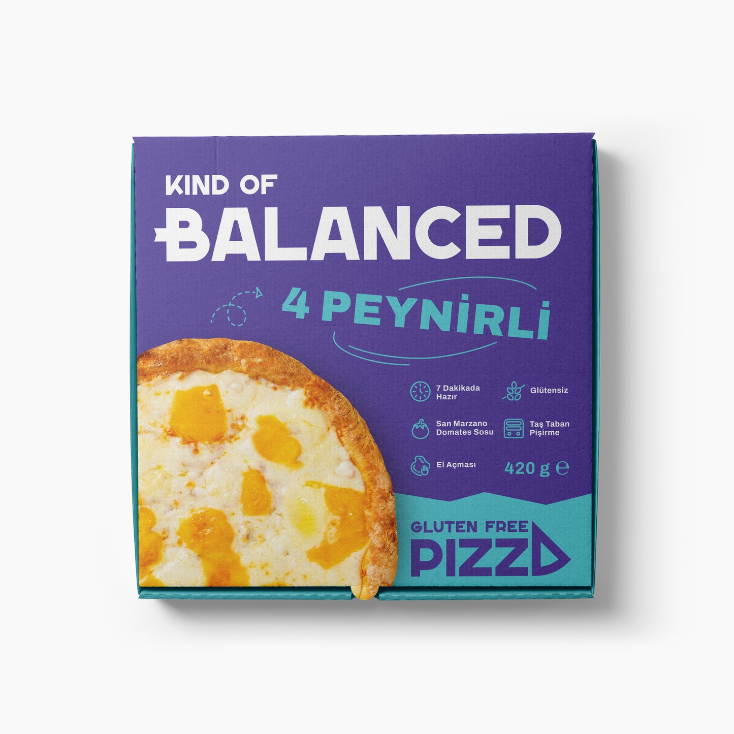 Glütensiz 4 Peynir Pizza 370 Gr