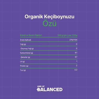 Organik Keçiboynuzu Özü 400 Gr (Organik Sertifikalı)
