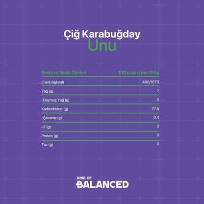 Glütensiz Çiğ Karabuğday Unu 350 Gr