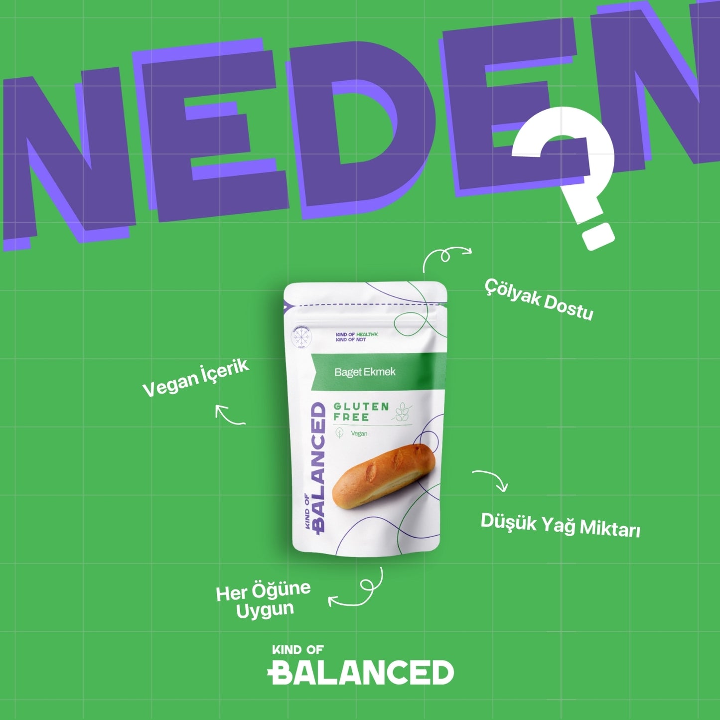 Glütensiz Baget Ekmek 2 Adet x 150 Gr