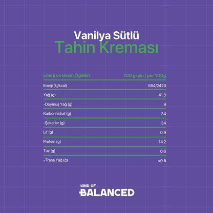 Vanilyalı Sütlü Tahin Kreması 200 Gr