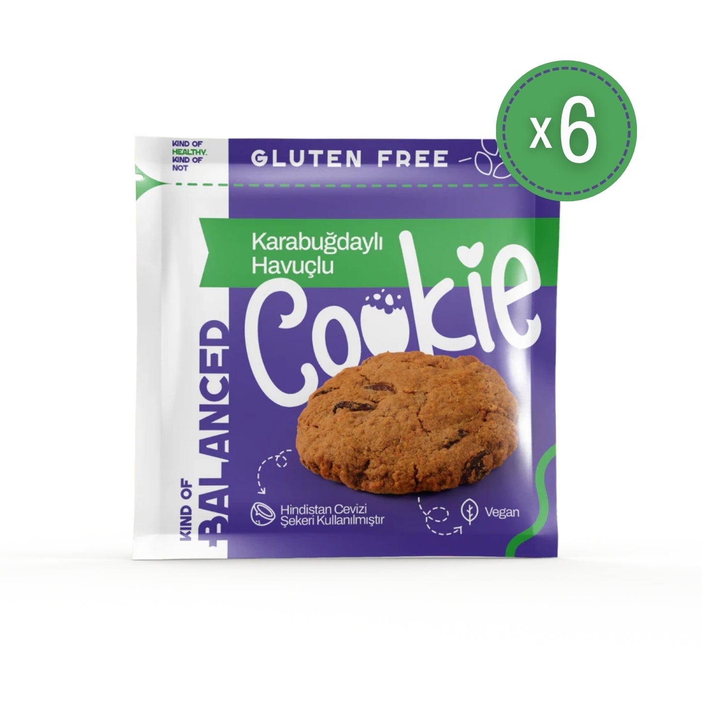 Glütensiz Karabuğdaylı Havuçlu Cookie 60 Gr