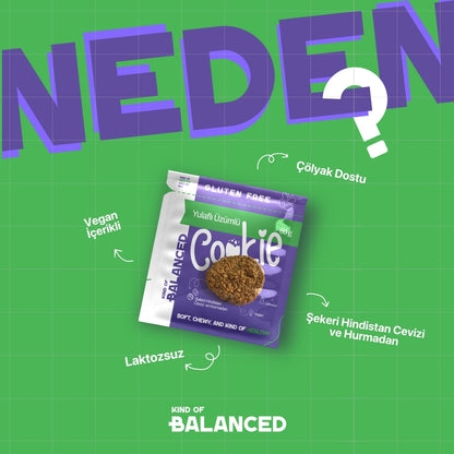 Glütensiz Yulaflı Üzümlü Cookie 60 gr