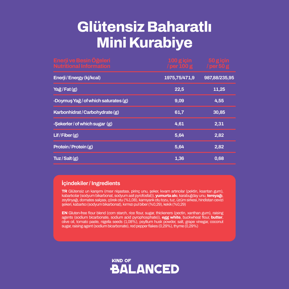 Glütensiz Pizza Baharatlı Mini Kurabiye Poppini 50 gr