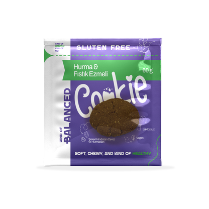 Glütensiz Hurma & Fıstık Ezmeli Cookie 60 Gr
