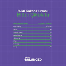 %60 Kakao Hurmalı Glütensiz Bitter Çikolata 40 Gr