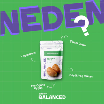 Glütensiz Mini Baget Ekmek 5 Adet x 60 Gr