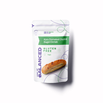 Glütensiz Kuru Domatesli Zeytinli Baget Ekmek 2 Adet x 150 Gr