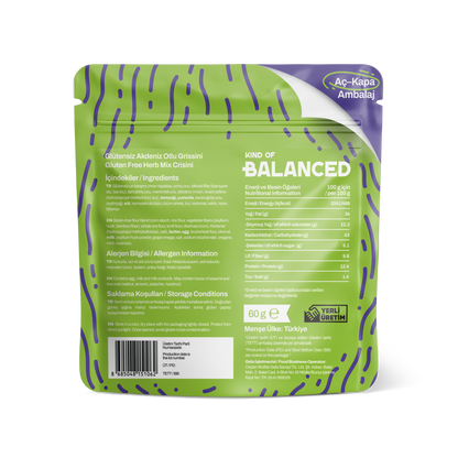 Glütensiz Akdeniz Otlu Grissini 60 Gr