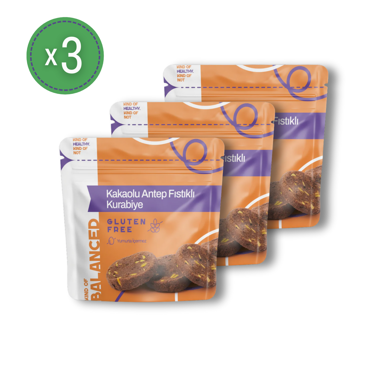 Glütensiz Kakaolu Antep Fıstıklı Kurabiye 50 Gr