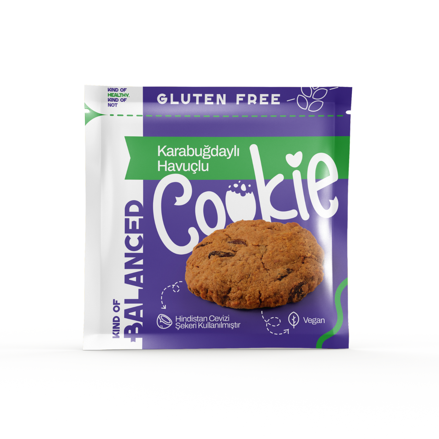 Glütensiz Karabuğdaylı Havuçlu Cookie 60 Gr