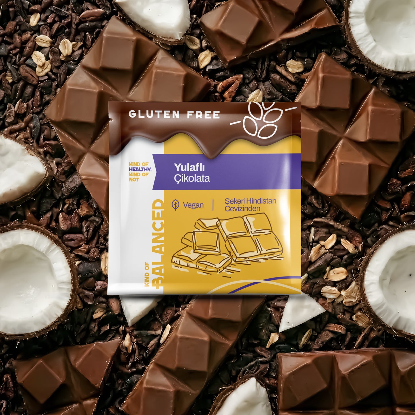 Yulaf Sütlü Organik Hindistan Cevizi Şekerli Çikolata 40 Gr